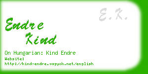 endre kind business card